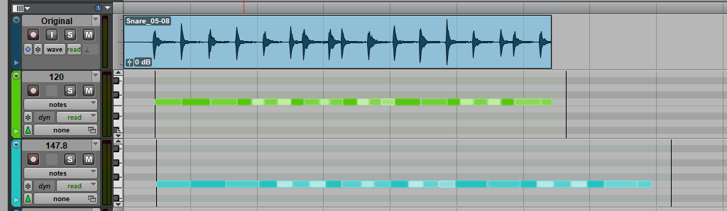 midiテンポ設定の結果比較