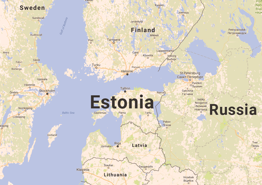 エストニアの地図