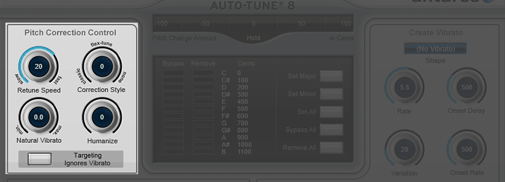 Auto-Tune-8の使い方-Pitch Correction Control