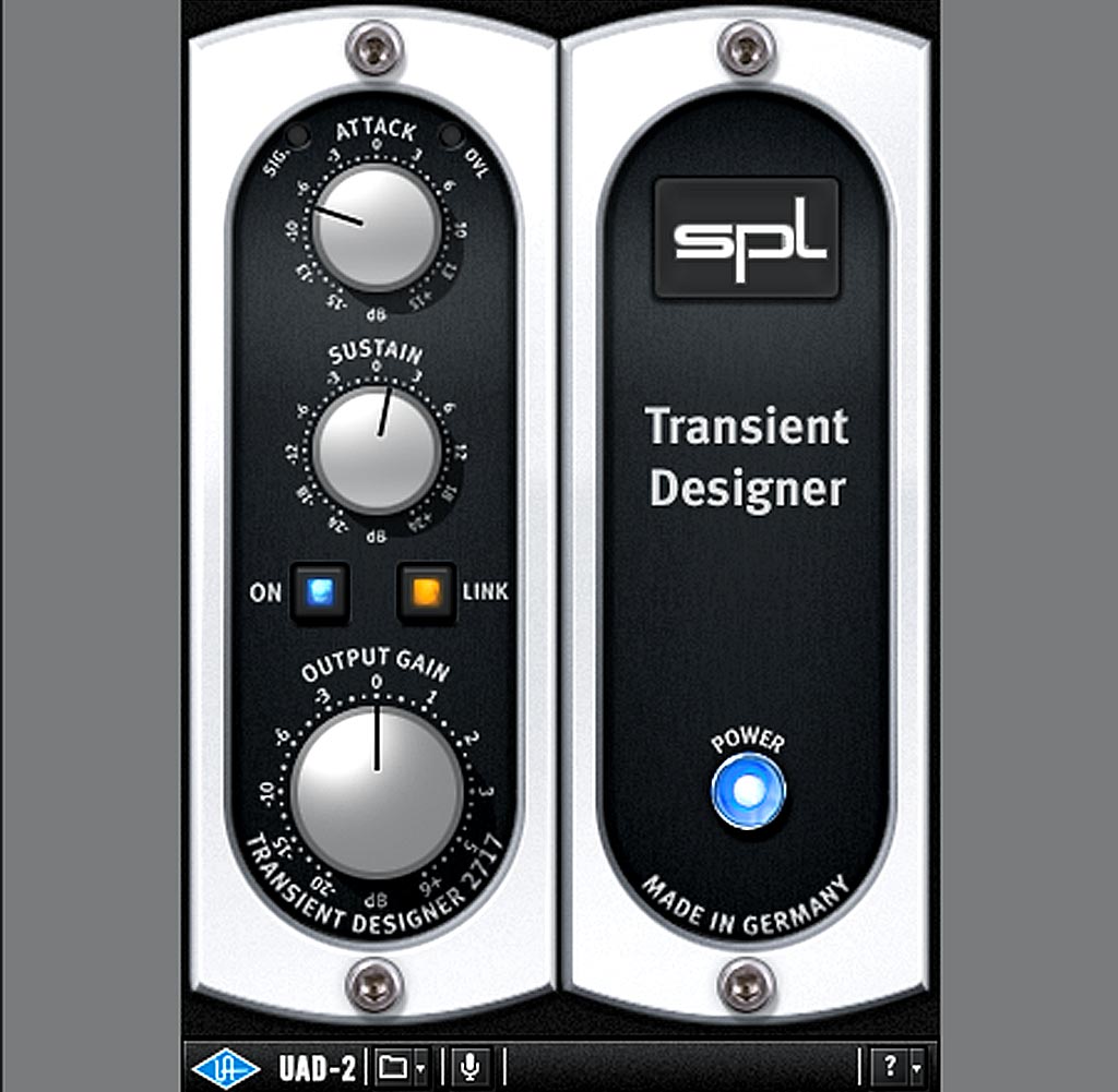 Universal Audioの"SPL Transient Designer"によるリバーブ・アタックの制御