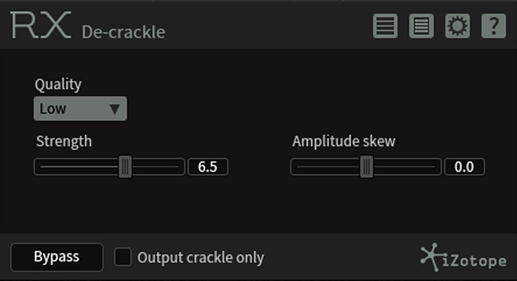 IZotope De-crackle