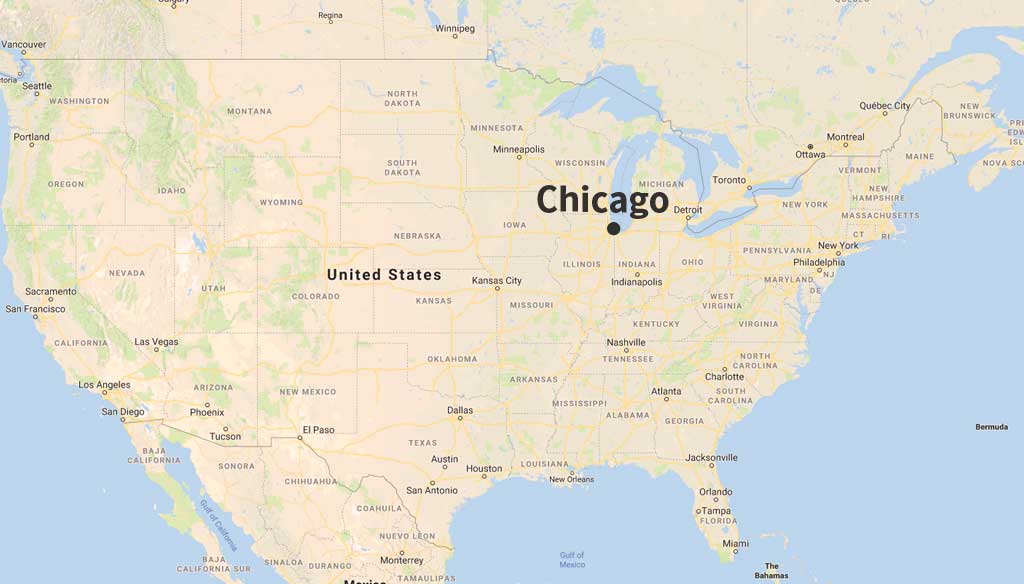 イリノイ州シカゴの地図
